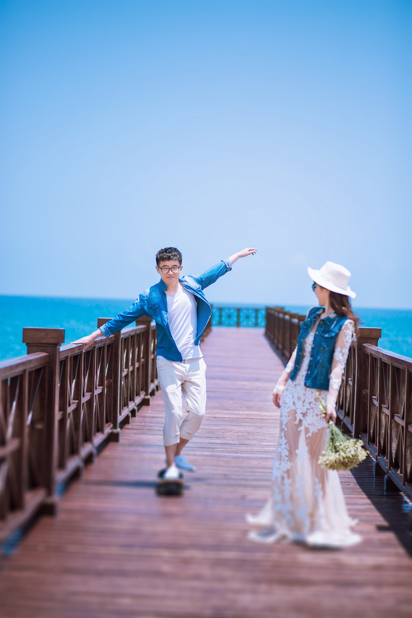 小清新婚纱照,海边婚纱照,