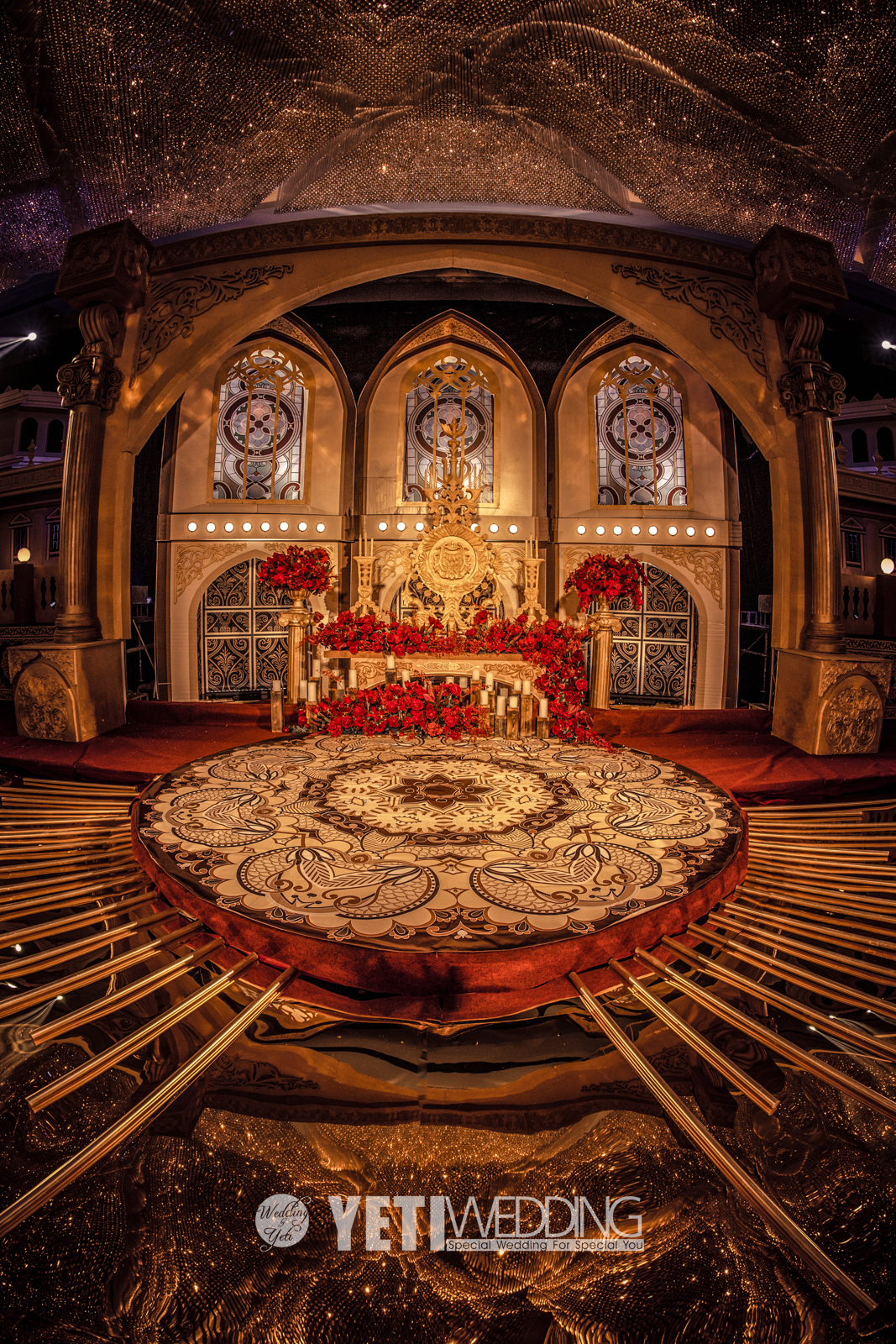 仪式区,婚礼布置,欧式舞台,