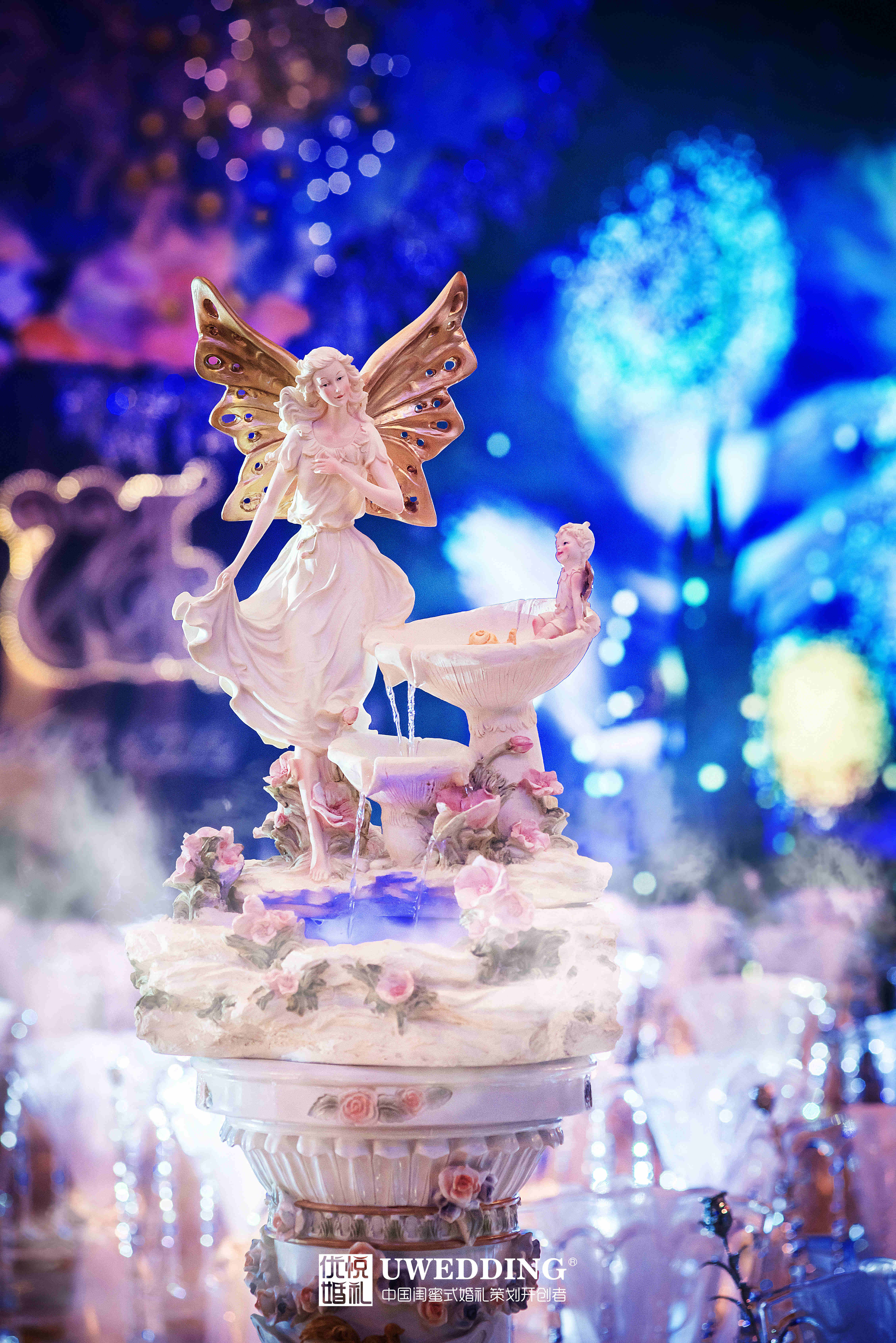 喷泉花艺设计,小精灵,天使,