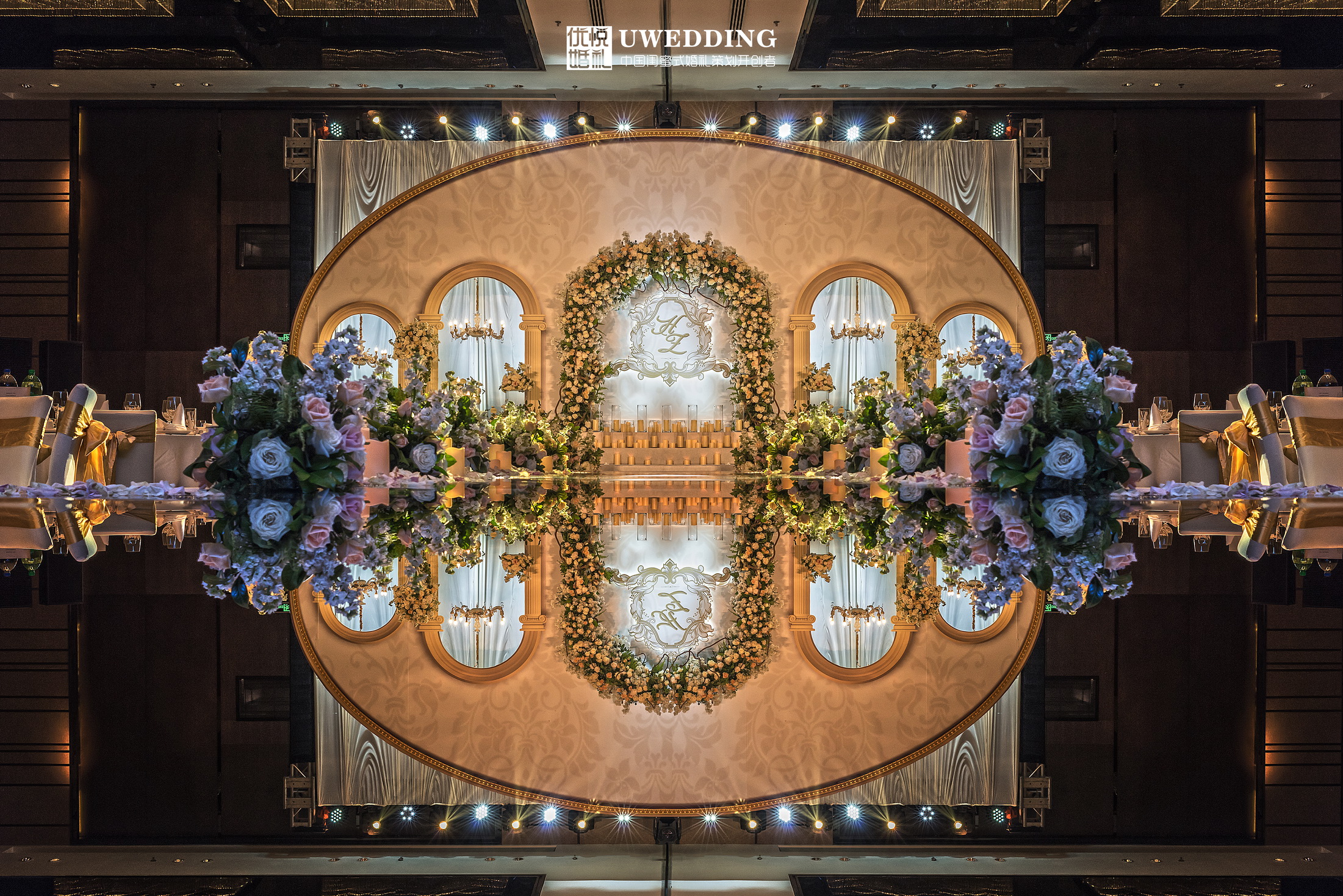 轻奢婚礼欧式背景墙