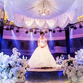 北京花海阁婚礼策划:蓝色系唯美浪漫婚礼《迹忆》