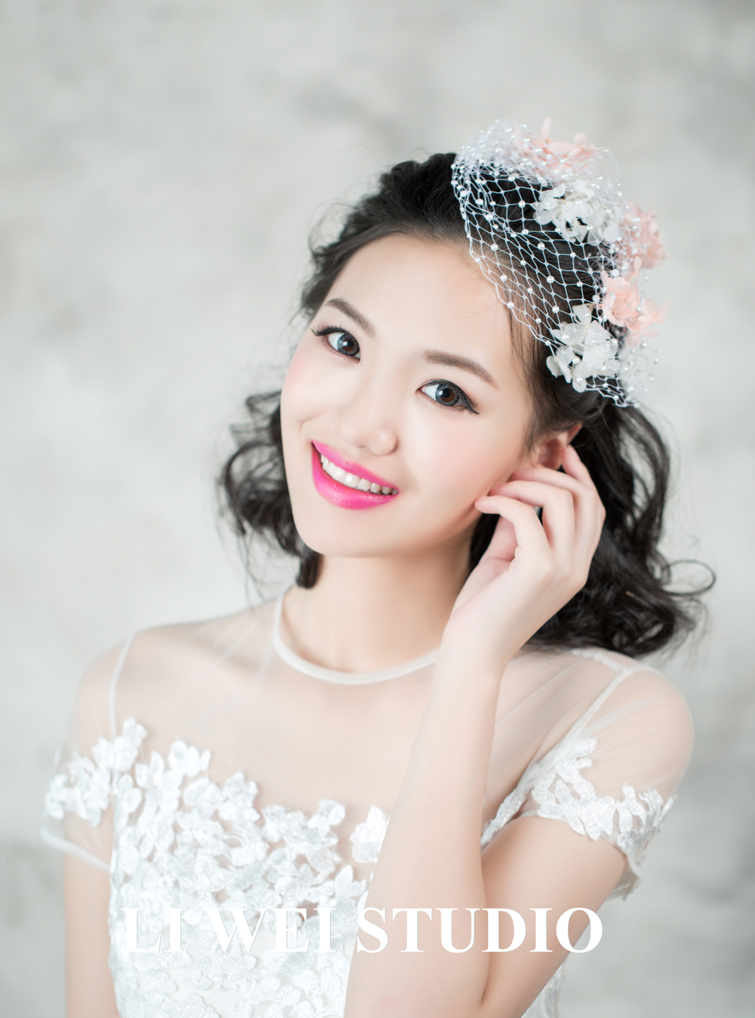 轻复古婚纱照,新娘头饰,新娘发型,