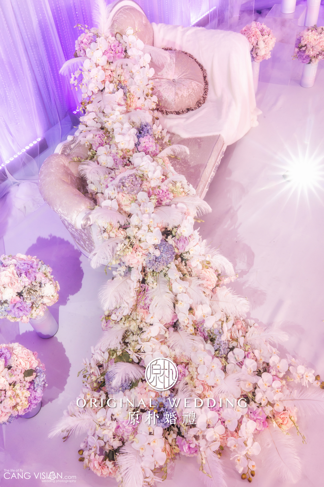 沙发,流动桌花,花艺设计,