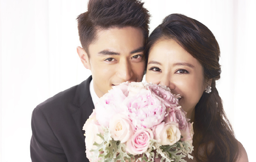 林心如霍建华婚纱照,明星婚礼,