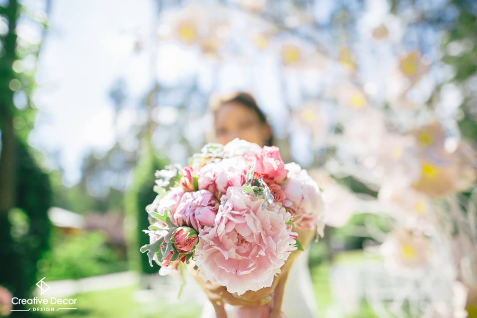 手捧花,樱花主题婚礼,日式婚礼,