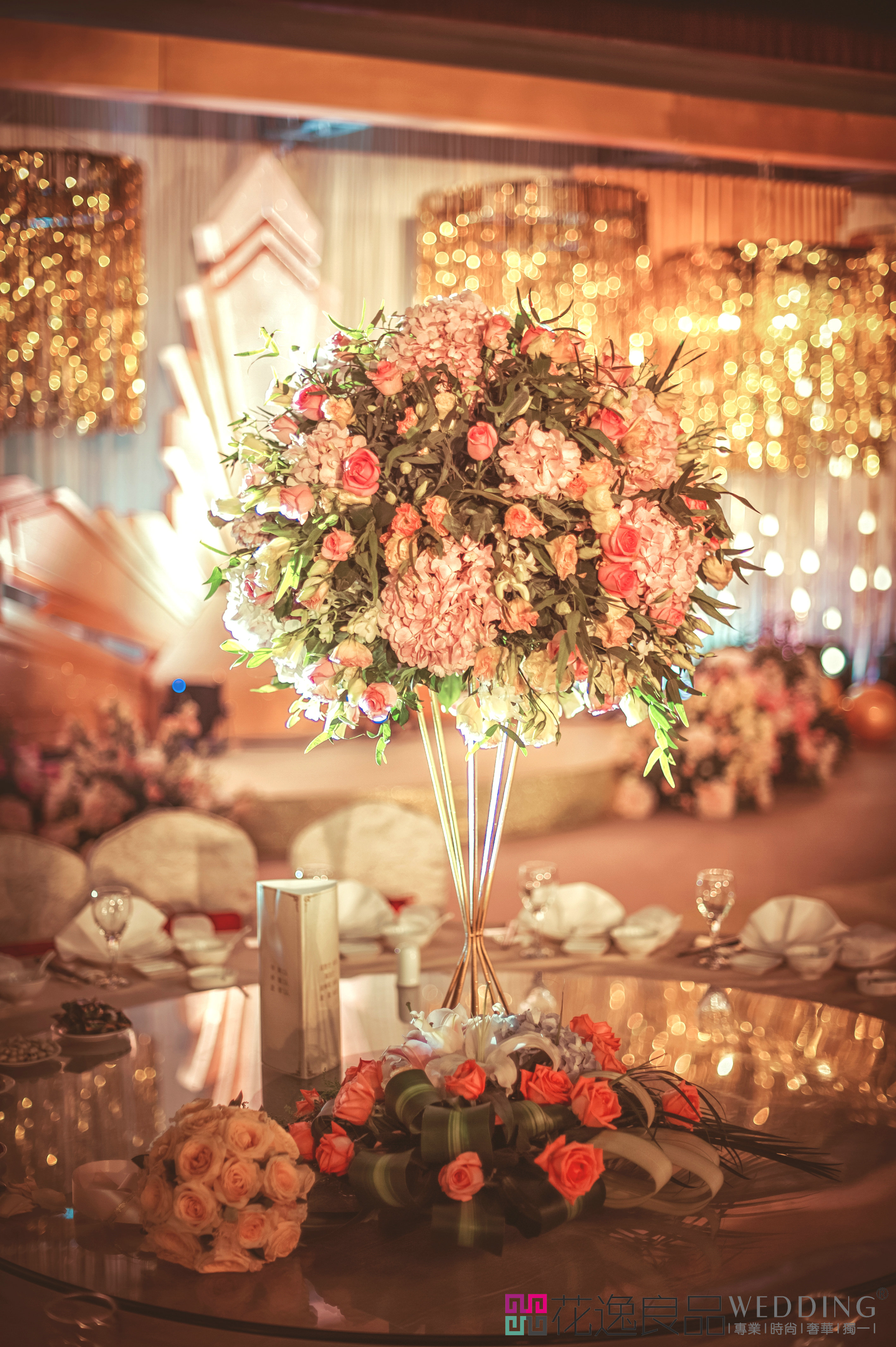 桌花,餐桌布置,