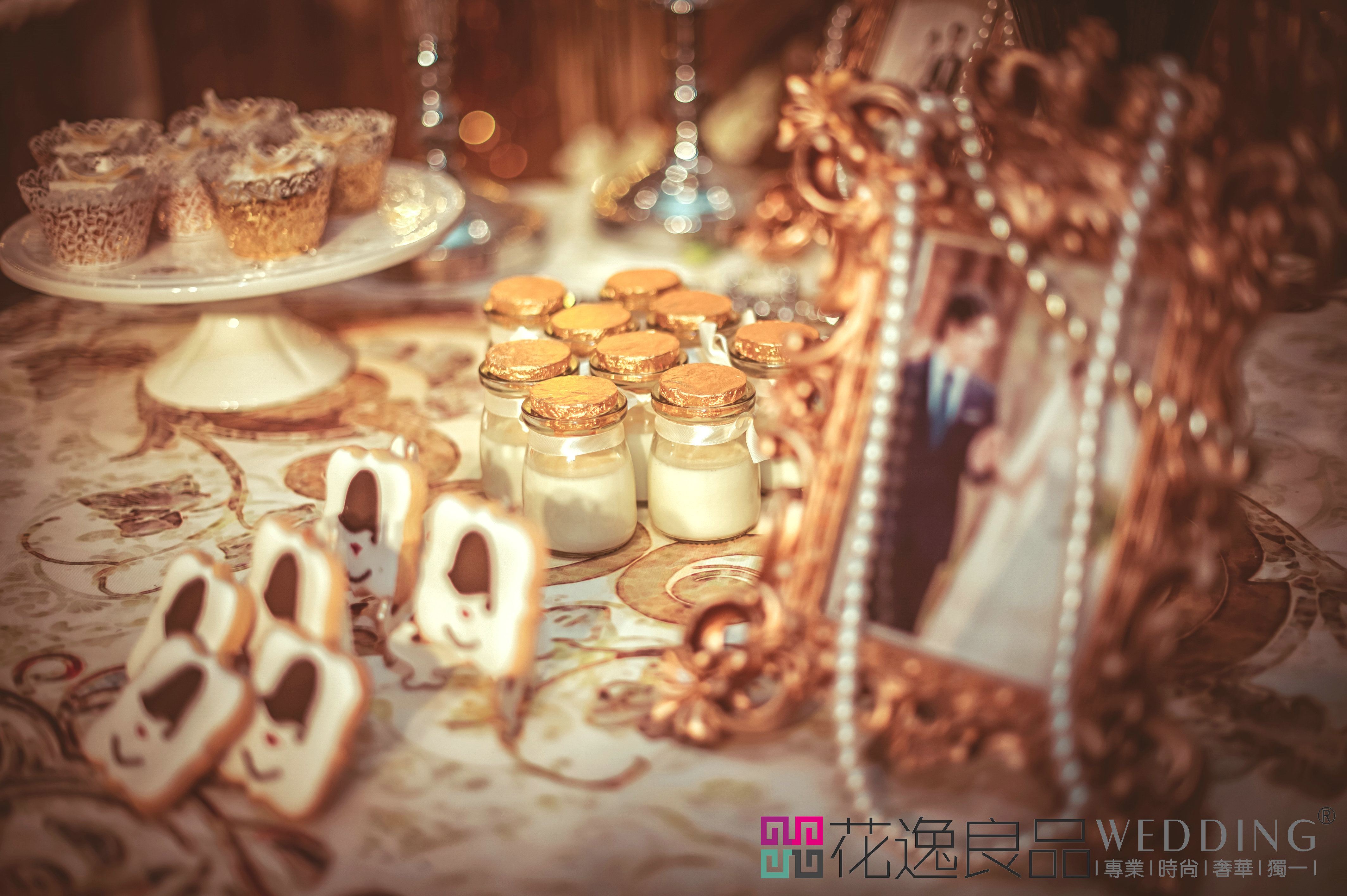 婚礼甜品,翻糖饼干,