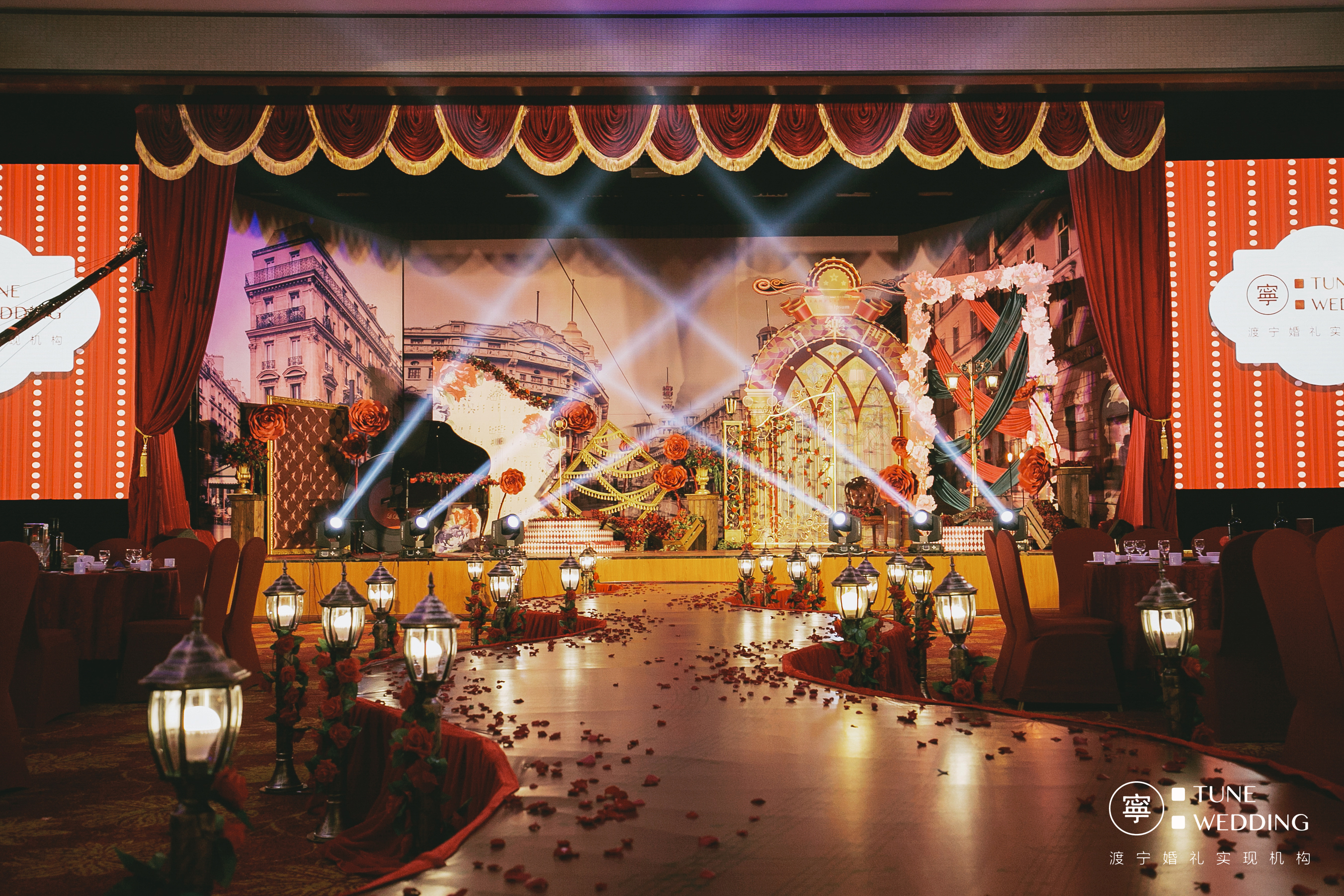 欧式婚礼复古婚礼路引通道