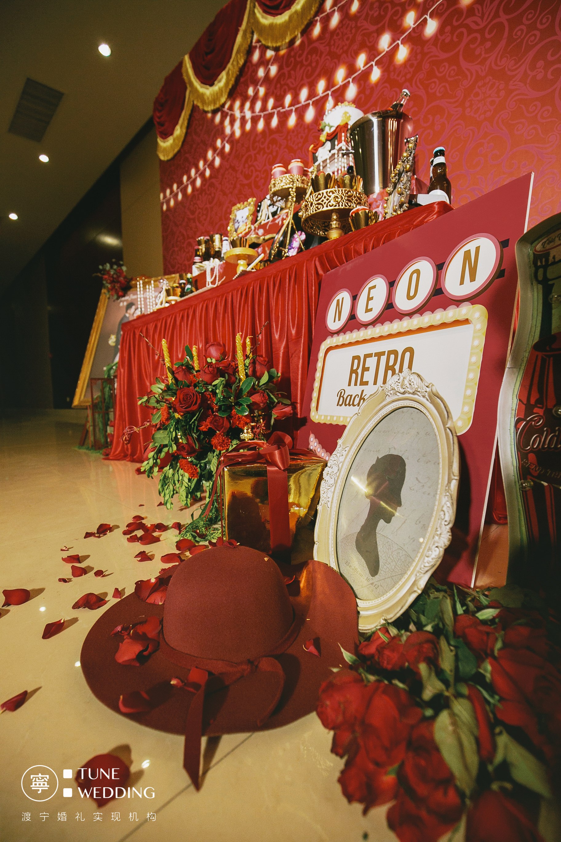 复古婚礼,迎宾牌,