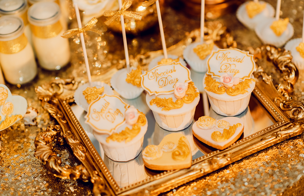 婚礼甜品,cupcake,翻糖饼干,