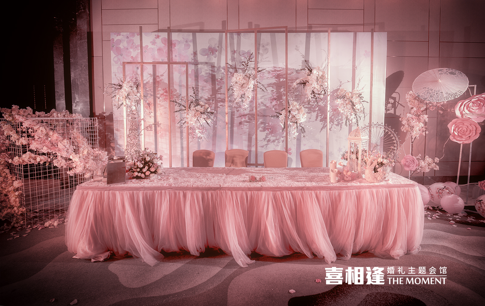 签到台,日系婚礼,樱花主题婚礼,
