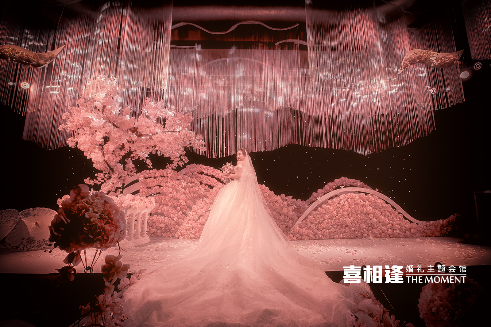 仪式区,婚礼布置,吊饰,