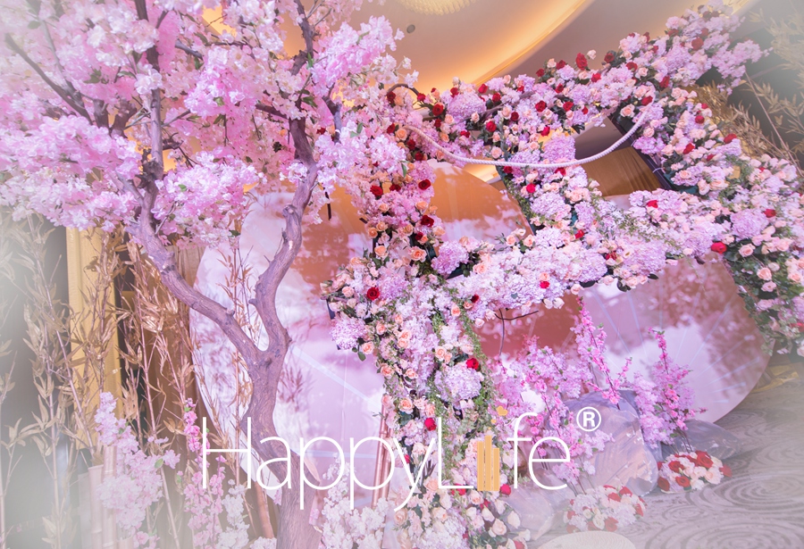 花艺设计,鲜花背景墙,