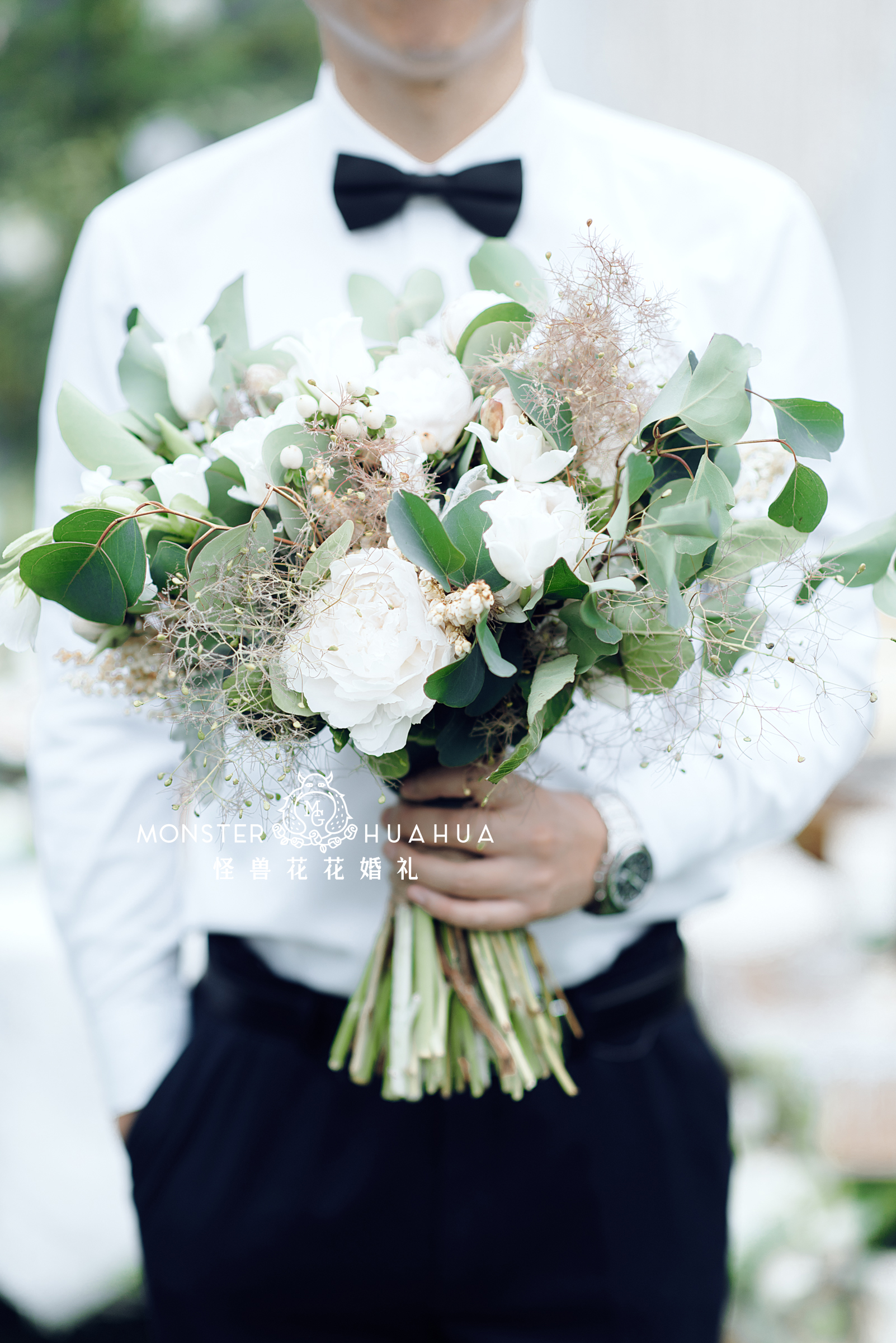 手捧花,