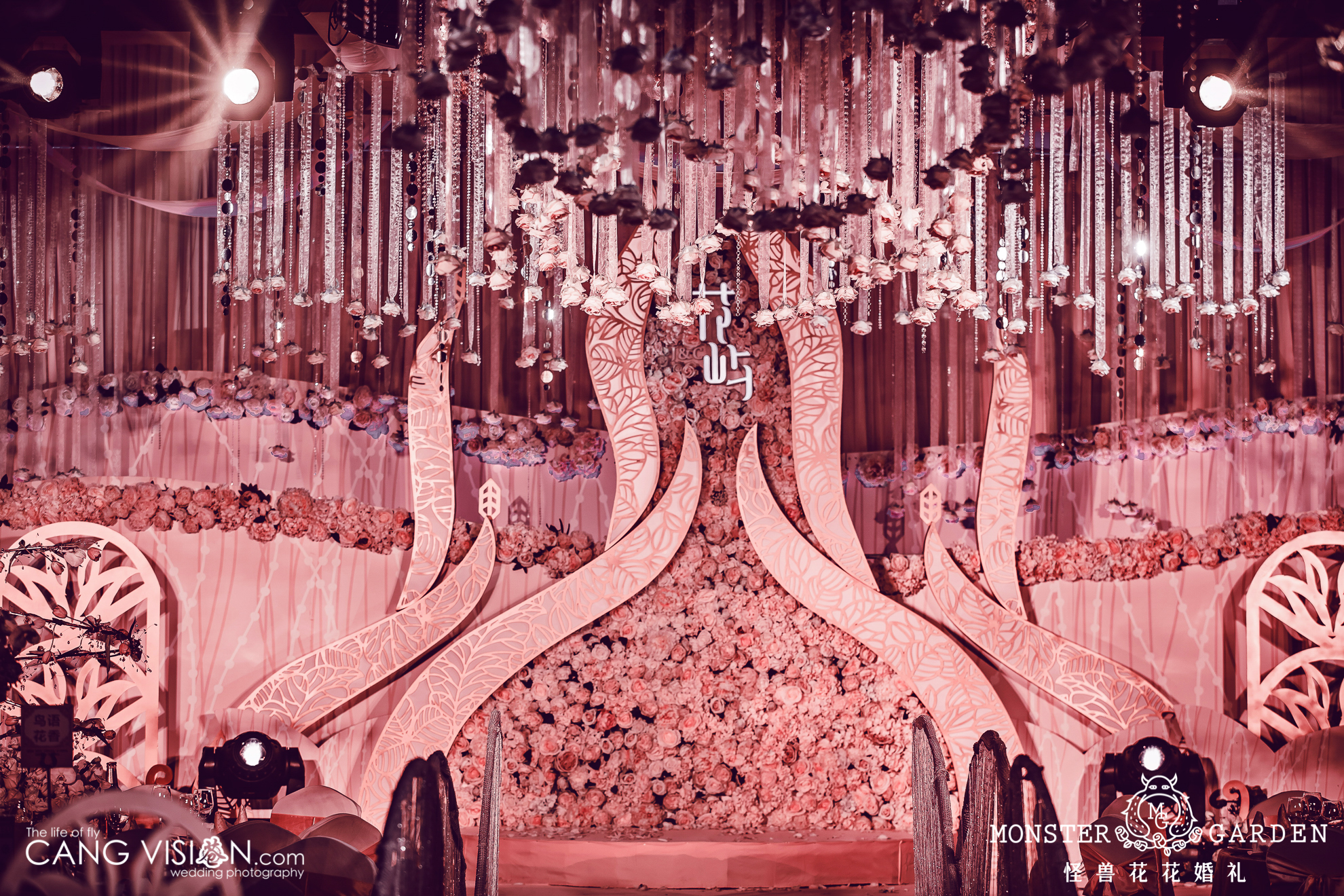 仪式区,婚礼布置,吊饰,