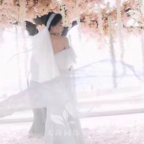 三亚蓝端婚礼策划机构:粉色系户外婚礼《桃花岛》