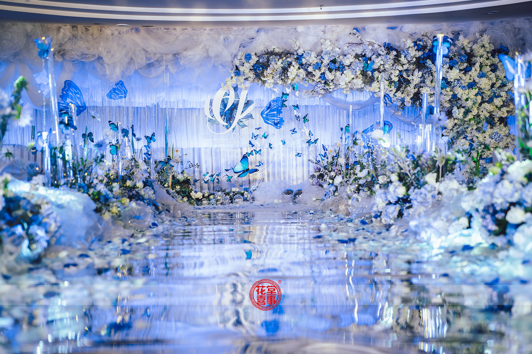 镜面唯美浪漫婚礼蝴蝶主题婚礼
