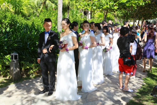 明星婚礼,金志文婚礼伴娘伴郎,