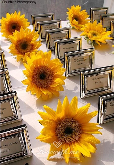 向日葵,桌号牌,