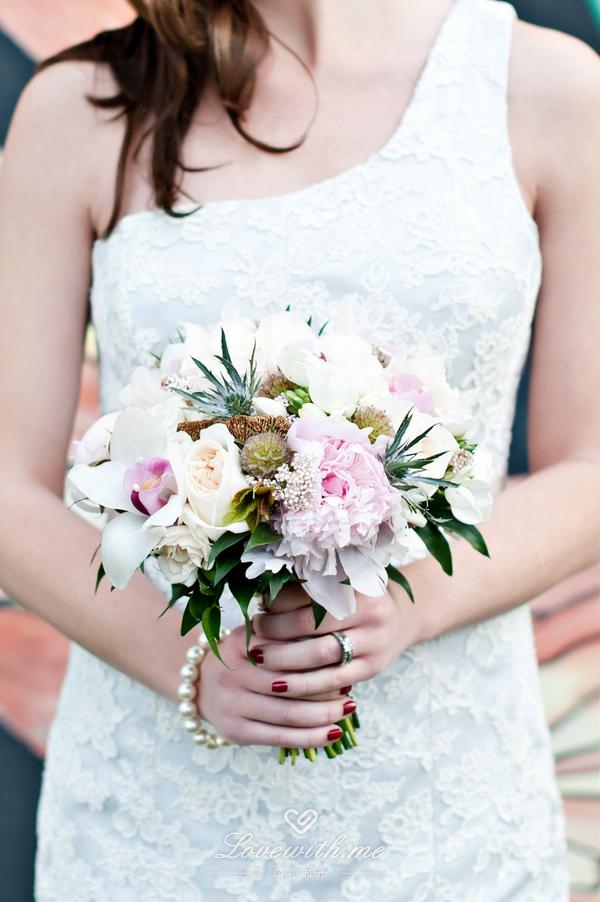 婚纱照,手捧花,