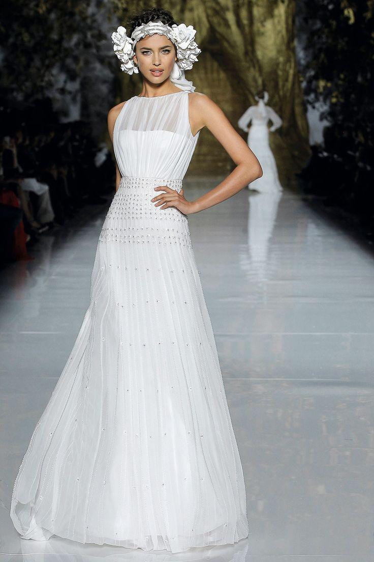 发带新娘婚纱拖尾,PRONOVIAS,