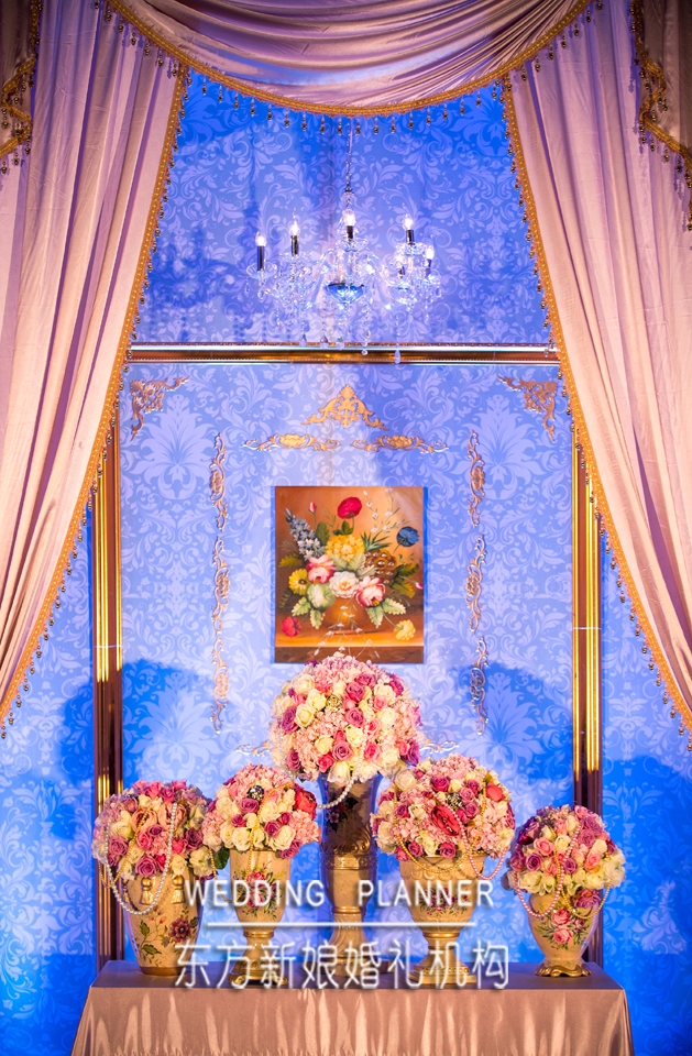 洛可可风格,绸缎,花艺,