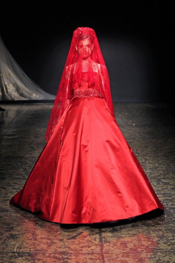 绸缎,红色婚纱,