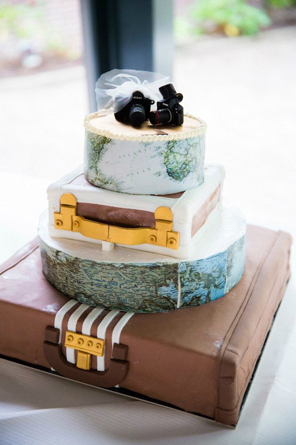 旅行婚礼翻糖蛋糕