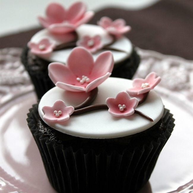 cupcake,樱花,