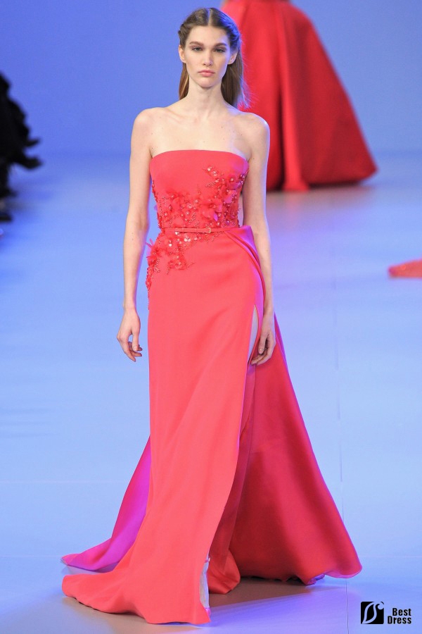 Elie Saab,抹胸新娘晚礼服,