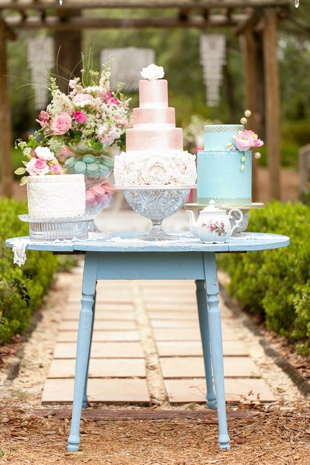 甜品桌,花园主题婚礼,