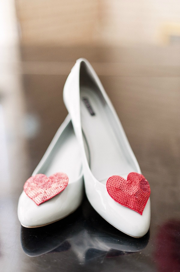 婚鞋,爱心,