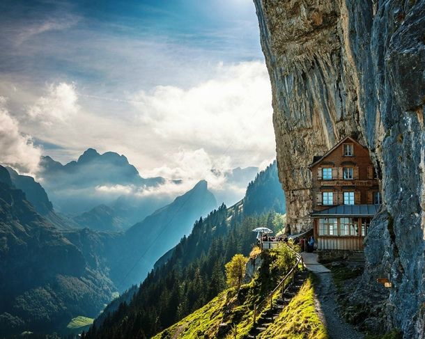 Äscher Cliff，瑞士,