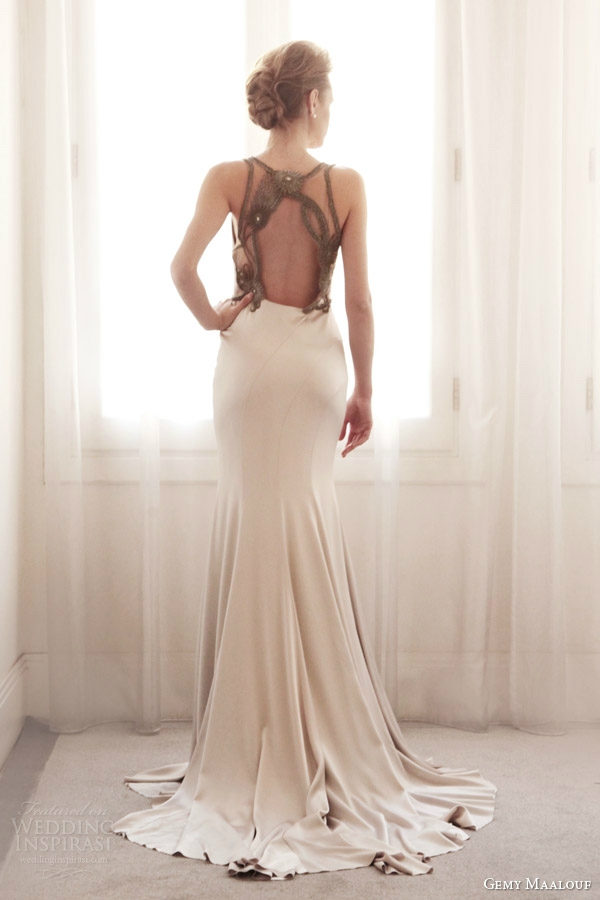 Gemy Maalouf,露背婚纱,