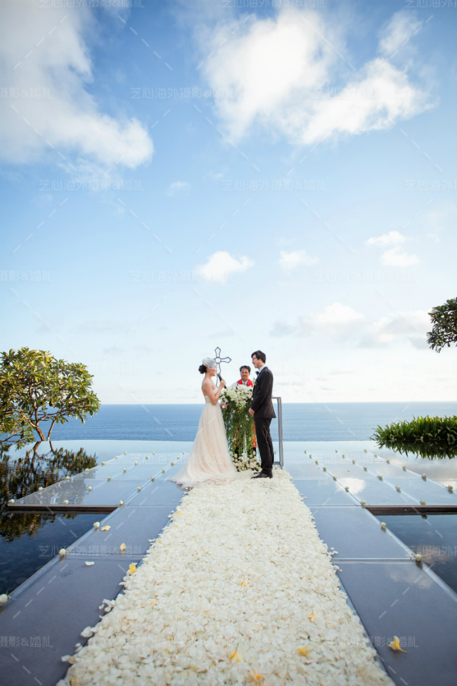 巴厘岛复古时尚蜜月水上婚礼-来自芝心海外摄影婚礼客照案例 |婚礼时