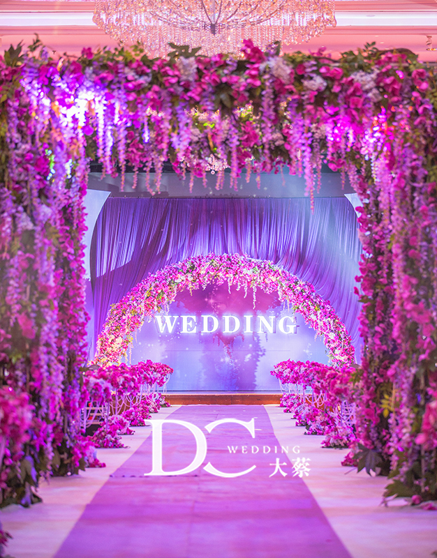 与蝴蝶兰共舞 紫色梦幻婚礼