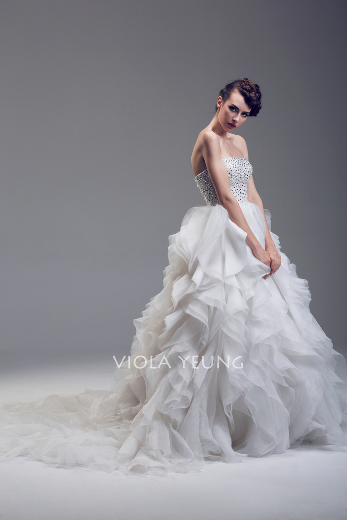 薄纱轻缦 婚纱也要柔情四溢-来自violayeung高级婚纱礼服定制客照案例
