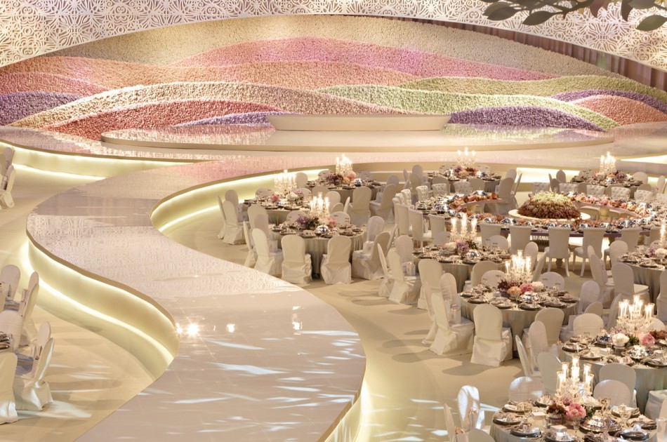 唯美梦幻婚礼背景墙宴会厅