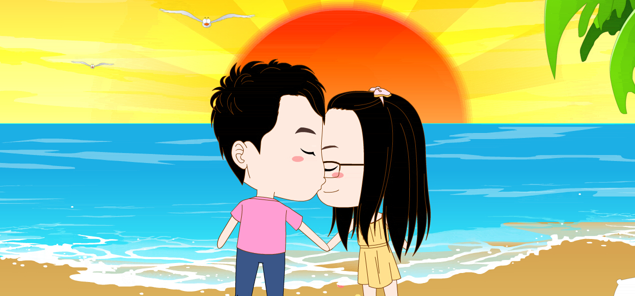 良辰婚礼动画 缘来是你 高端卡通风格 创意婚礼 开场视频 -来自武汉