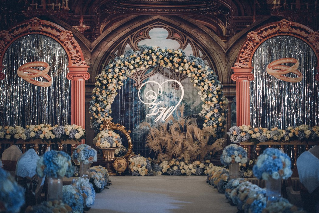 欧式婚礼背景墙拱门