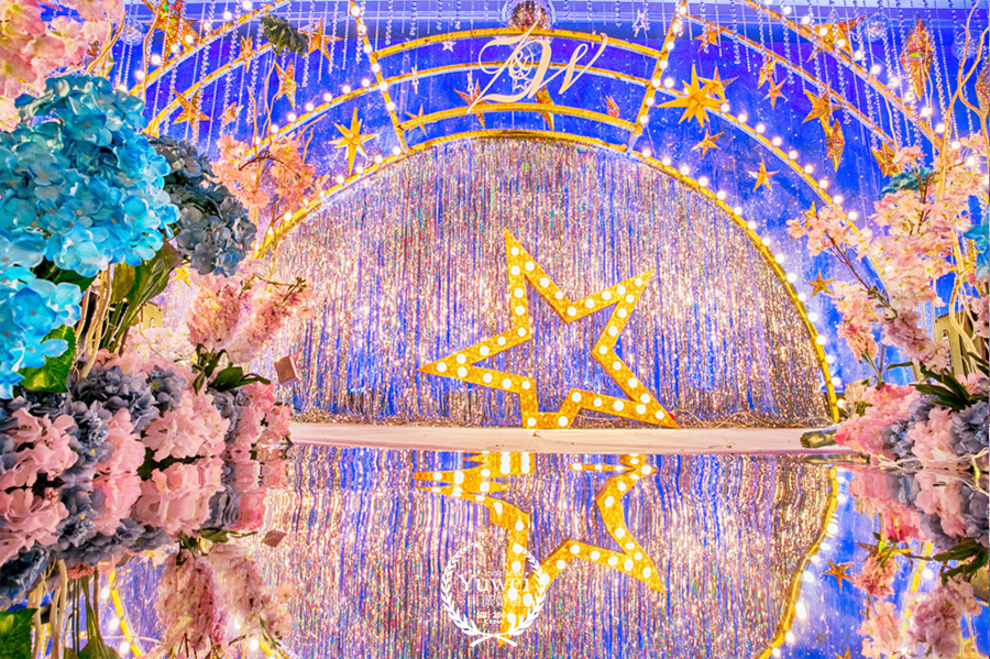 清新淡雅浪漫蓝粉色系婚礼《拾年》