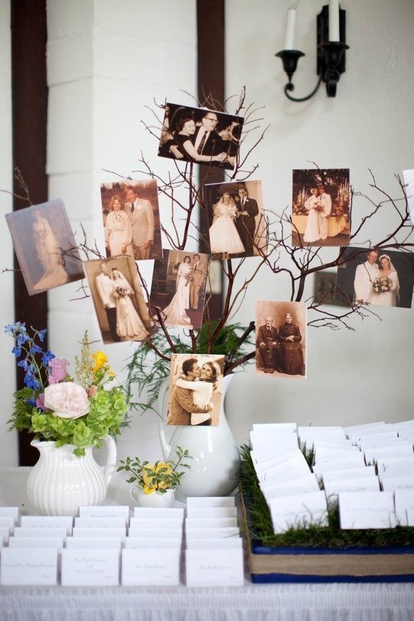 婚礼百科婚礼照片墙布置照片树