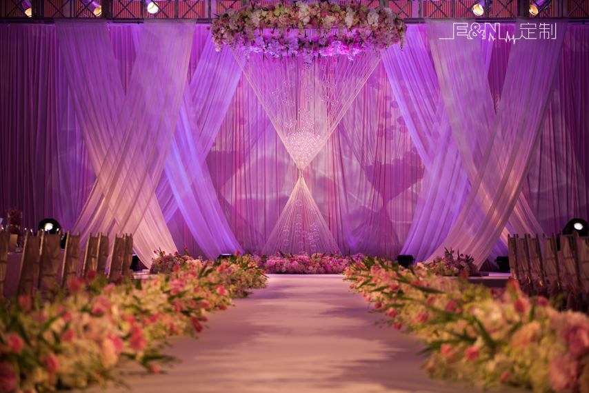 唯美浪漫婚礼时间主题婚礼背景墙