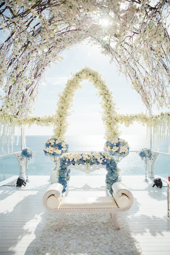精致奢华唯美梦幻风婚礼,碧海蓝天中携手共筑幸福!