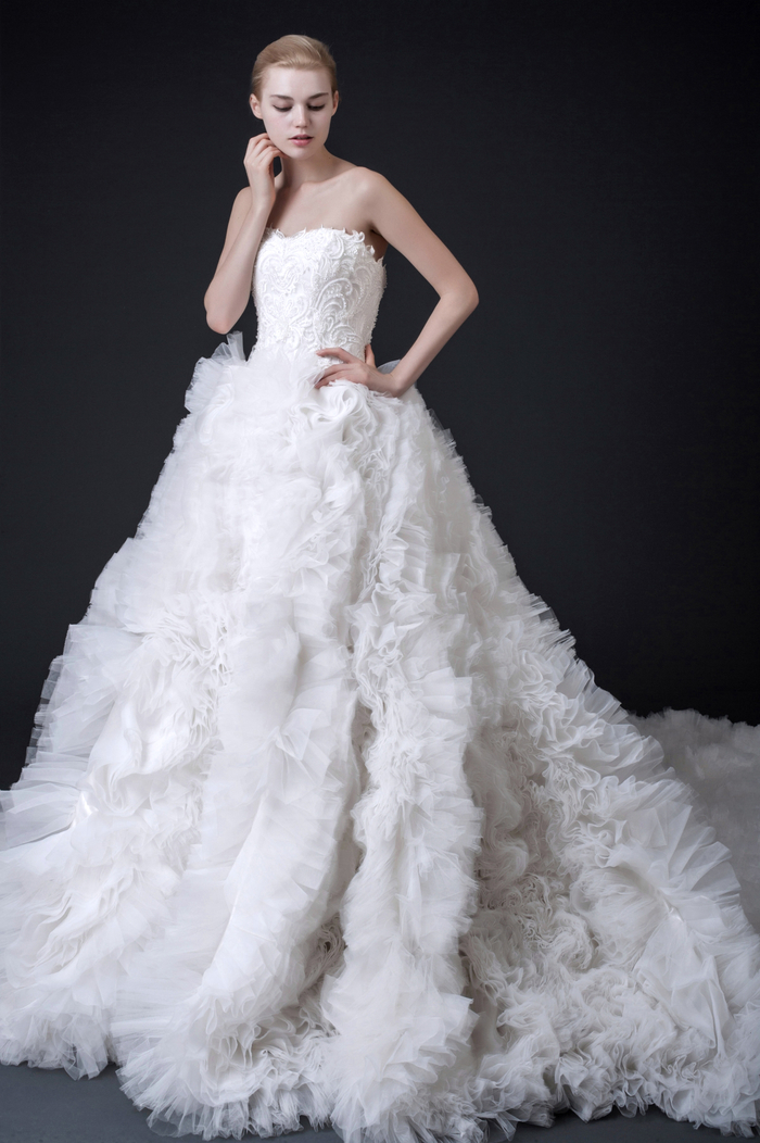 抹胸婚纱蓬蓬裙婚纱