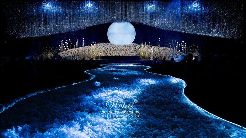 星空主题婚礼路引通道月亮