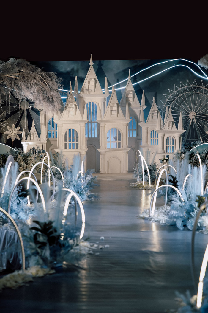 耀婚礼,城堡梦幻主题婚礼,蓝色主题婚礼