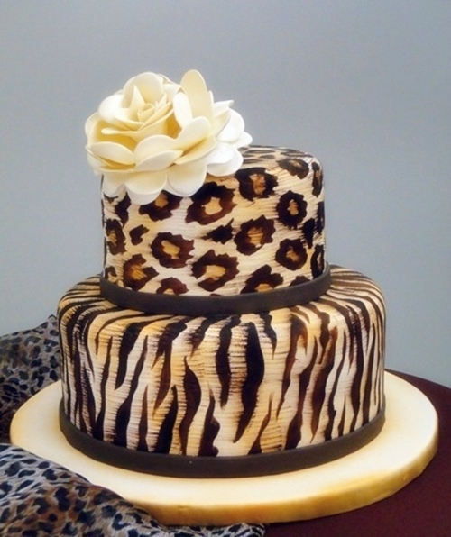 带感的豹纹翻糖蛋糕,嗨翻全场!