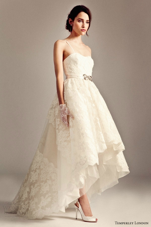 temperley london前短后长婚纱